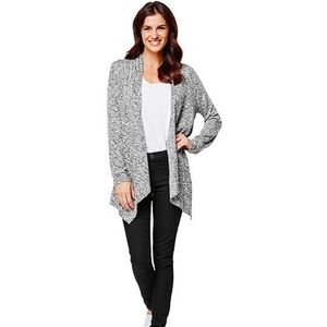Billabong size M Women's Gray Open-Front Cardigan, fuzzy over washed texture